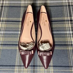 Kate Spade Burgundy Neely Flats w/ bow